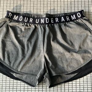 Under Armour Charcoal and Black Athletic Shorts